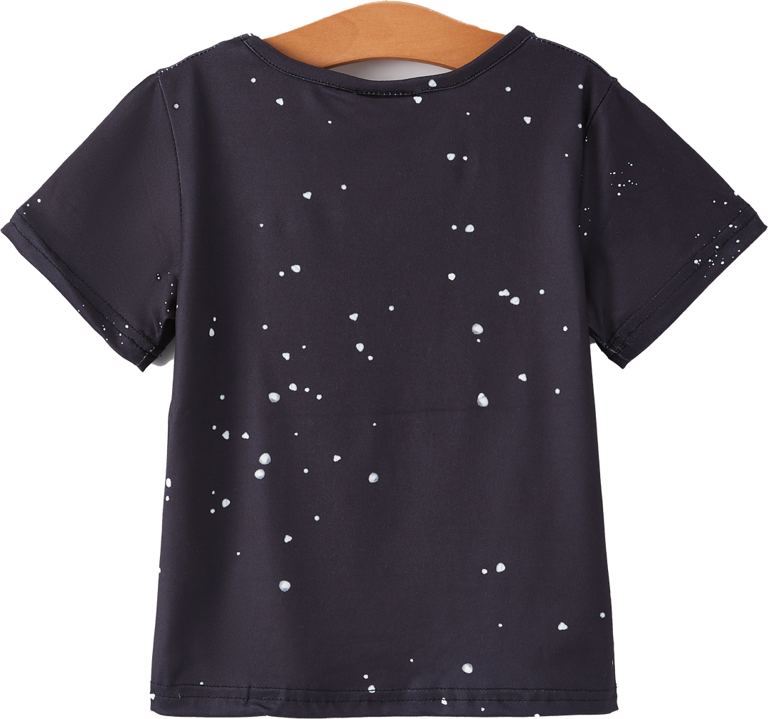 Baby Girl  Bleached Short Sleeve T-shirt Top