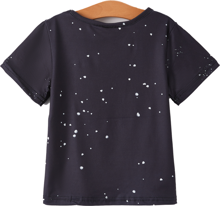 Baby Girl  Bleached Short Sleeve T-shirt Top