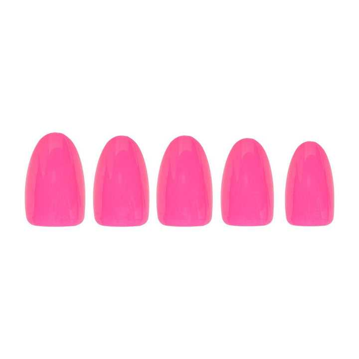 Glamnetic - Hot Pink Press-On Nails | Solid Nails | Short Oval Length