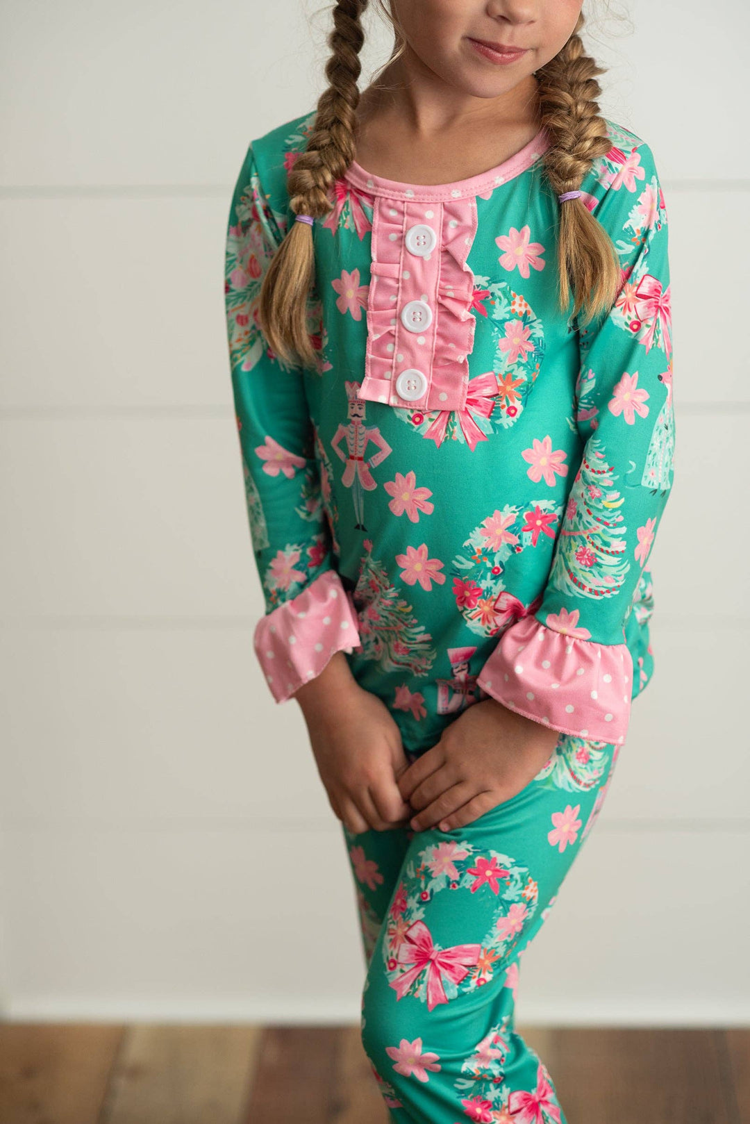 Kids Green &amp; Pink Ruffle Nutcracker Comfy Lounge Play Set