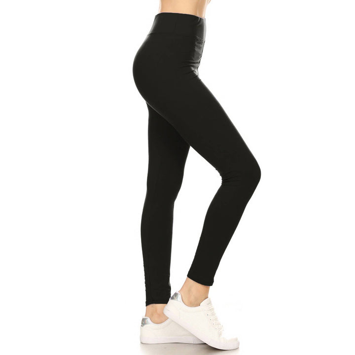 Leggings Depot - 3" Yoga Band Buttery Soft Solid Leggings (S-XL)