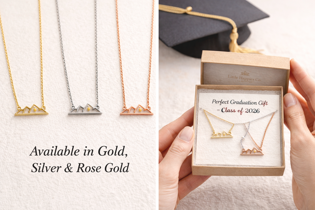 Mountain Necklace with real Mustard Seed