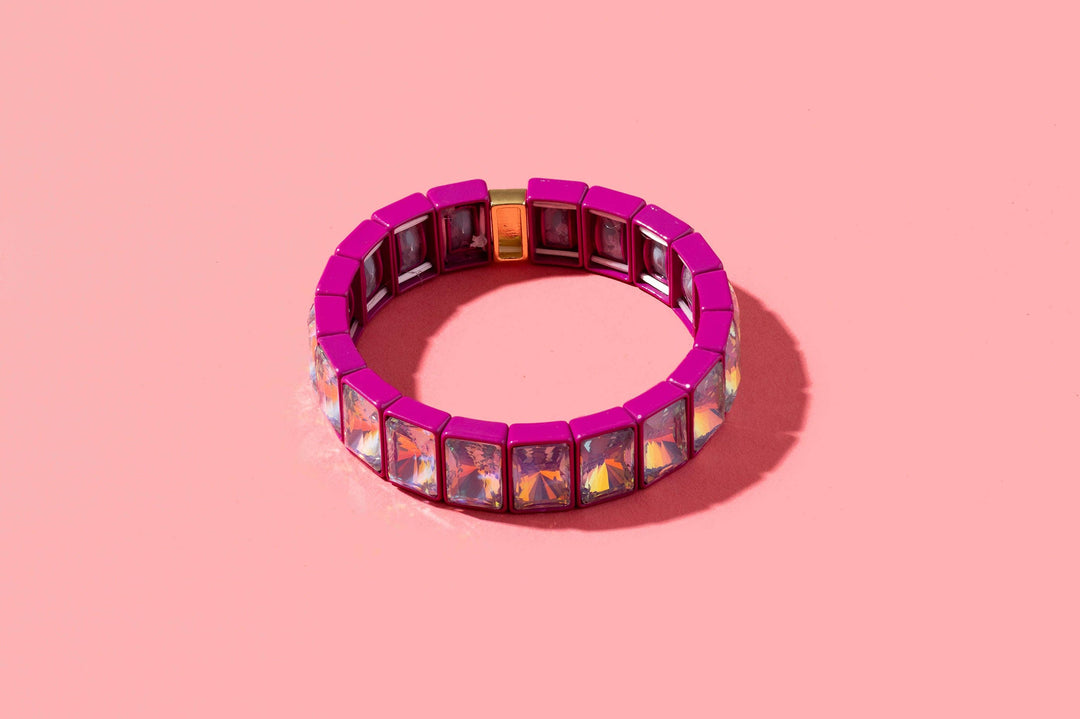 Taylor Elliott Designs - Enamel Stretch Bracelet - Earth Tone Colors -