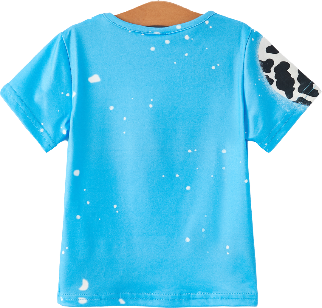 Baby Girl  Bleached Short Sleeve T-shirt Top