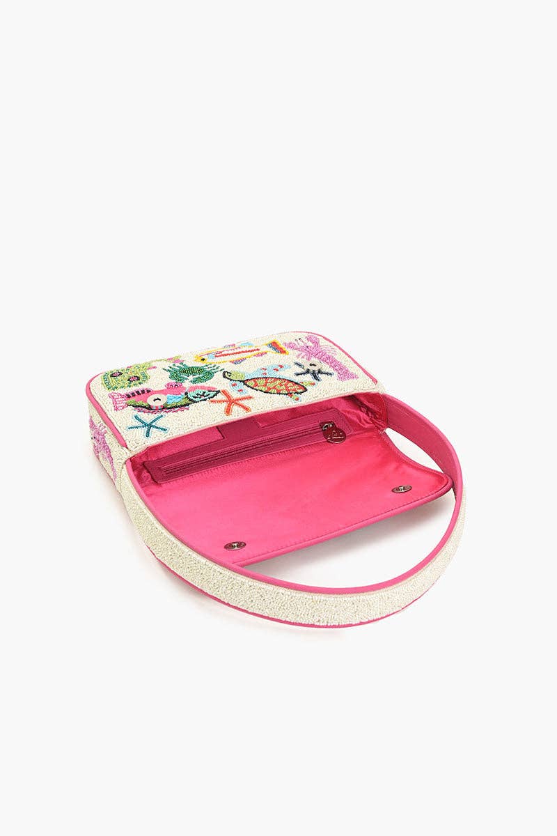 America &amp; Beyond - Underwater Tales Beaded Shoulder Bag