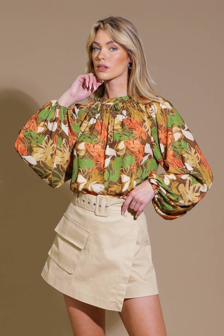 FLYING TOMATO - A printed woven top - IT13308