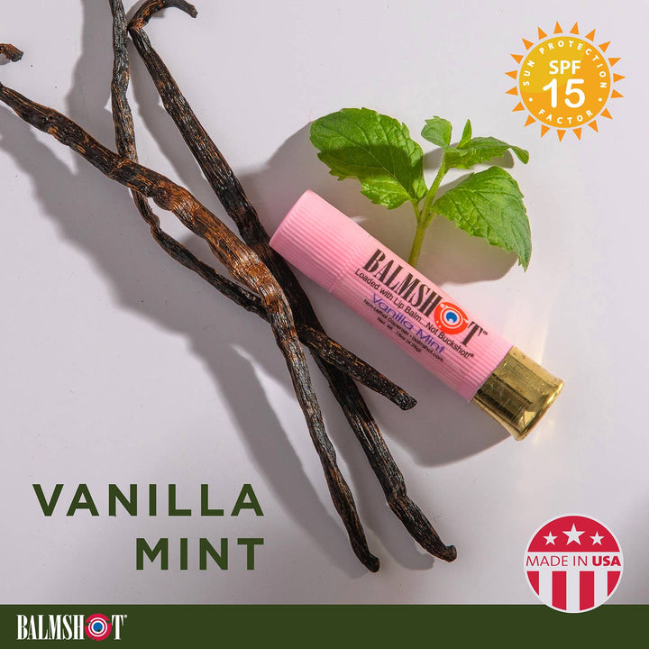 BALMSHOT Lip Balm - Shotgun Shell Lip Balm | Vanilla Mint | SPF 15