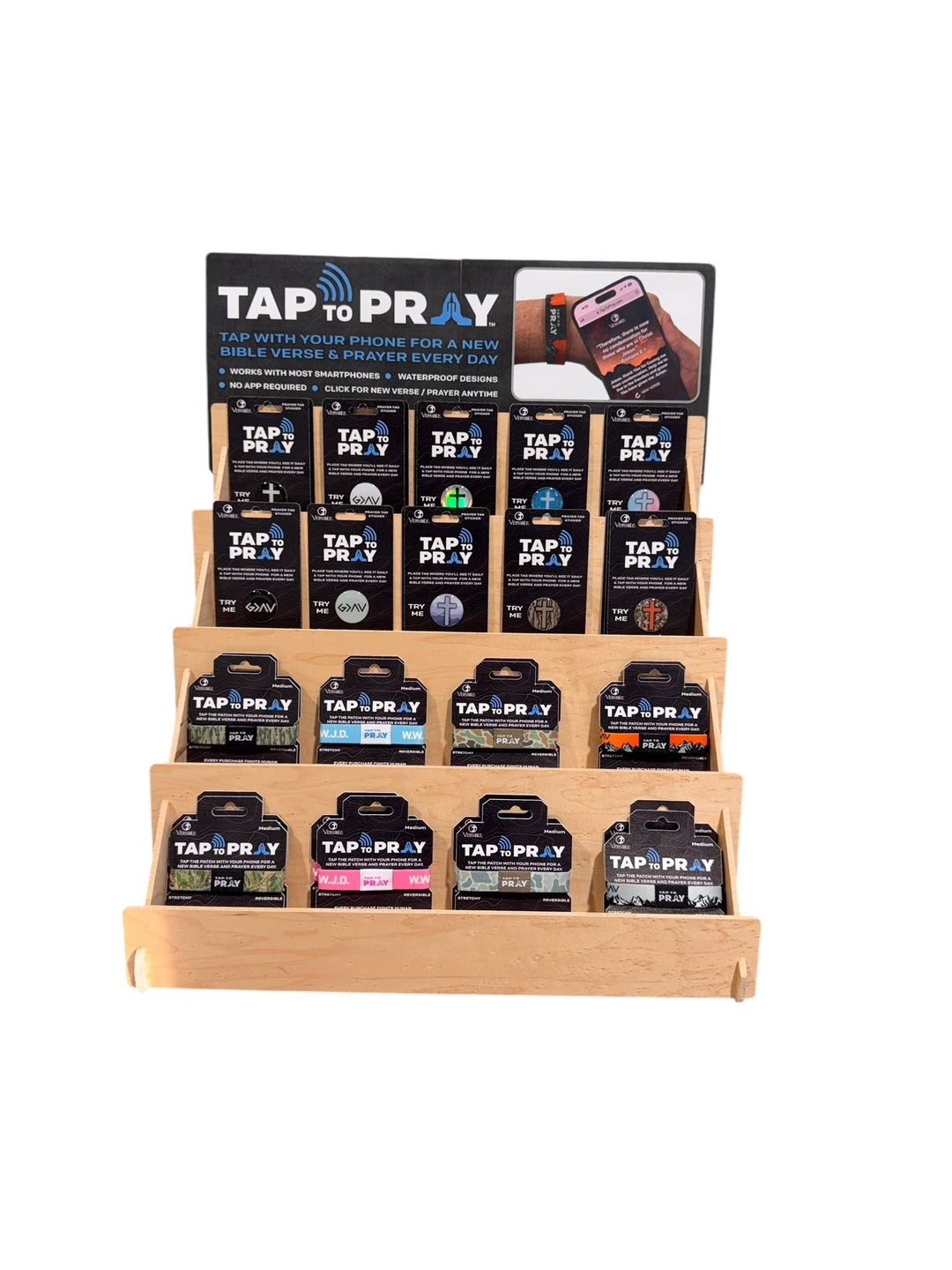 Versible - Tap To Pray™ Wristbands - River Rock Camo Classic &amp; Sage