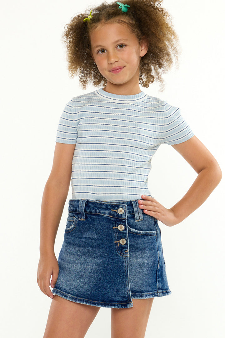 YOUTH CROSS OVER WAISTBAND SKORT