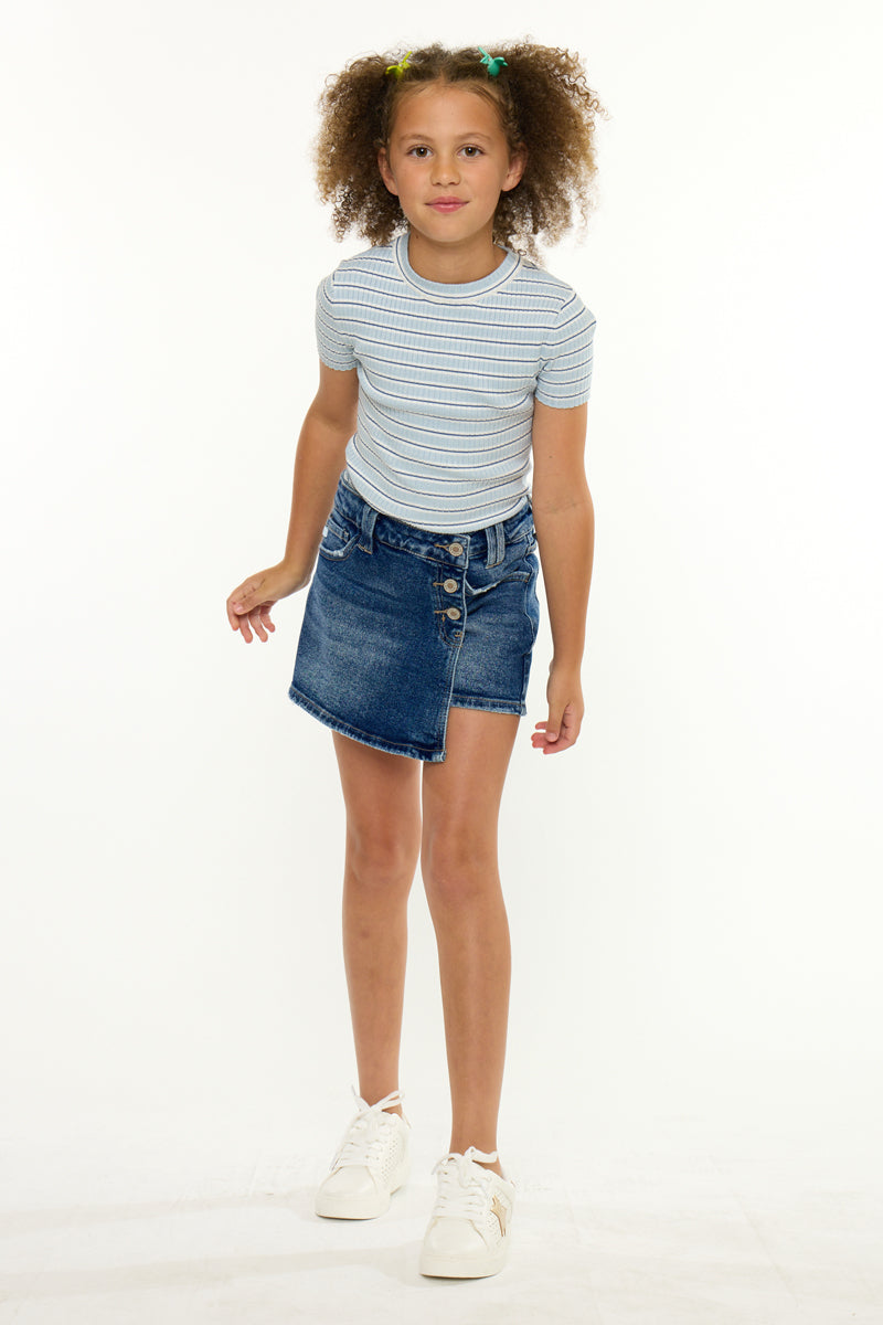 YOUTH CROSS OVER WAISTBAND SKORT